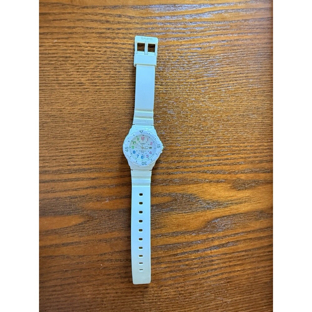 CASIO 3363 LRW-200H White Tone Quartz Analog Women's Watch New Battery